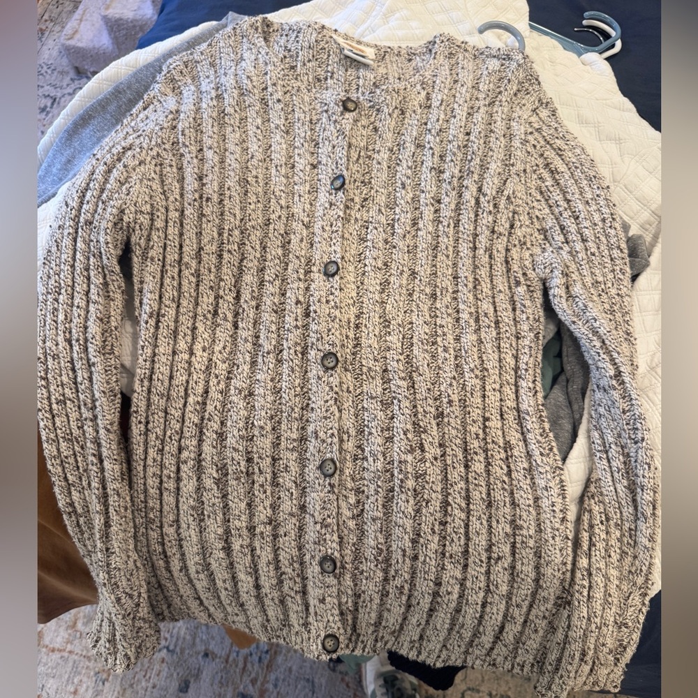 Talbots Textured Tan Cardigan - Picture 6 of 6